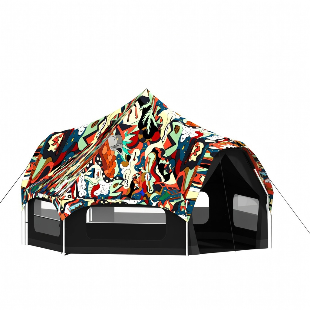 Commercial-Grade Halo Bell Tent - Waterproof Canvas for European Music Festivals & Event Glamping