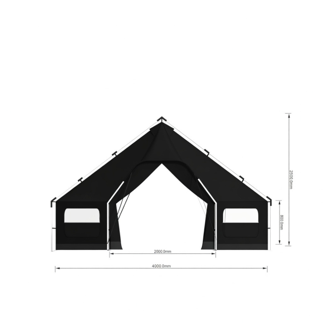 Commercial-Grade Halo Bell Tent - Waterproof Canvas for European Music Festivals & Event Glamping