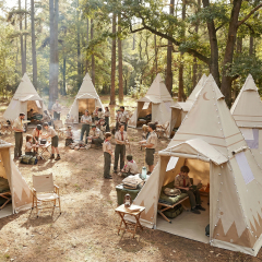 Heavy-Duty Boy Scout Tent - 360g Waterproof Poly-Cotton Canvas for School Camps & Outdoor Adventure