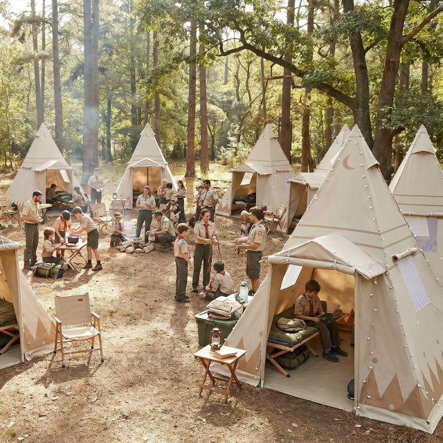 Heavy-Duty Boy Scout Tent - 360g Waterproof Poly-Cotton Canvas for School Camps & Outdoor Adventure