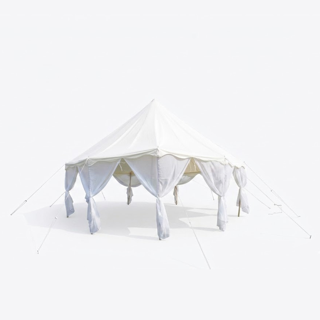 Party Awning Tent – 5.4×5.4m Poly-Cotton Event Canopy for Weddings, Glamping & Outdoor Events