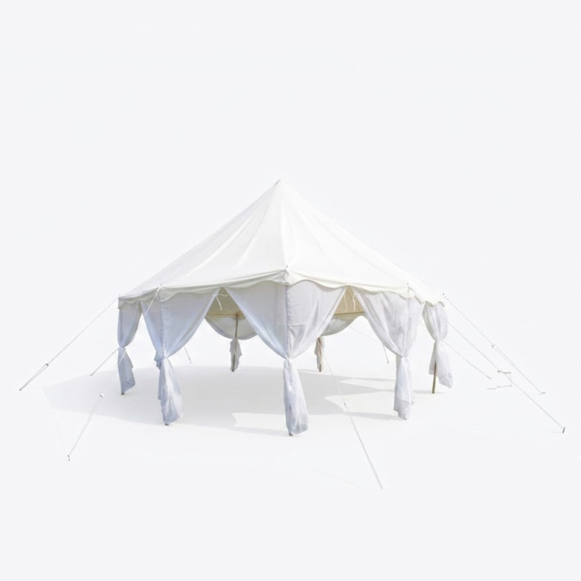 Party Awning Tent – 5.4×5.4m Poly-Cotton Event Canopy for Weddings, Glamping & Outdoor Events