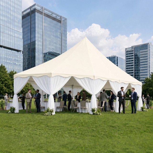 Party Awning Tent – 5.4×5.4m Poly-Cotton Event Canopy for Weddings, Glamping & Outdoor Events