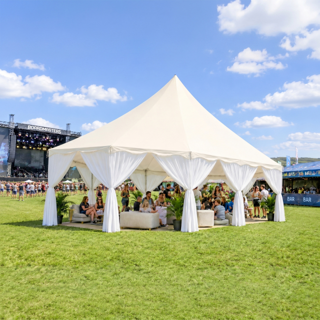 Party Awning Tent – 5.4×5.4m Poly-Cotton Event Canopy for Weddings, Glamping & Outdoor Events