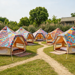 Commercial-Grade Halo Bell Tent - Waterproof Canvas for European Music Festivals & Event Glamping