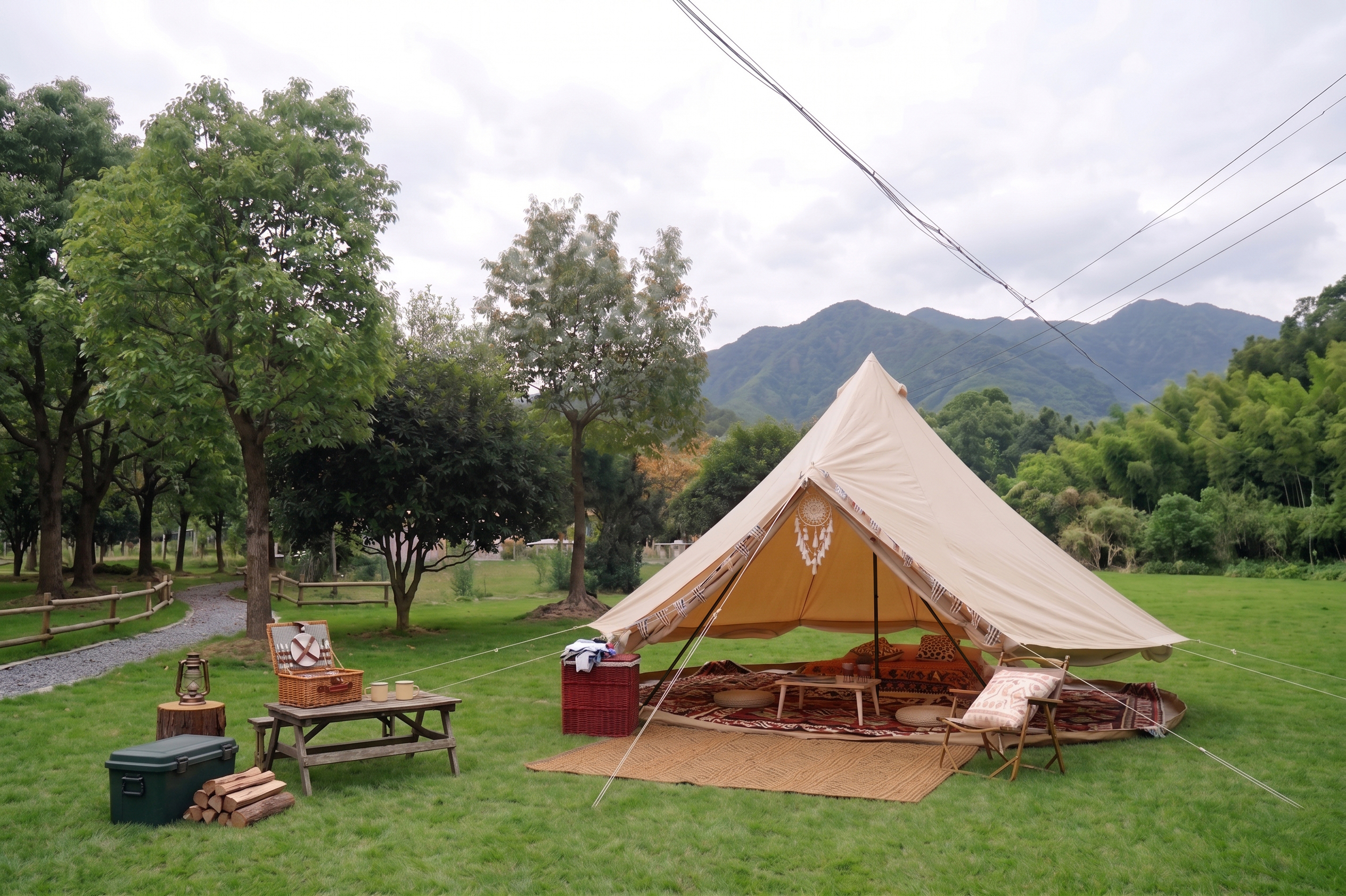In Stock Premium Canvas Bell Tent | EVERCANVAS™ PFAS-Free & CPAI-84 Flame Retardant