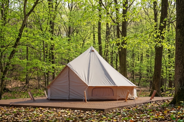 In Stock Premium Canvas Bell Tent | EVERCANVAS™ PFAS-Free & CPAI-84 Flame Retardant