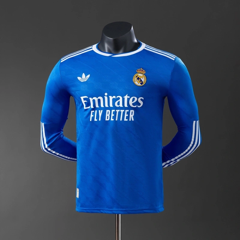 2025/26 Real Madrid Long Sleeve Third Away Jersey Player Version