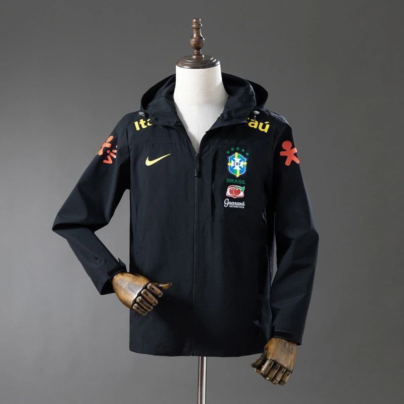 1998 Brazil Windbreaker Black Jacket