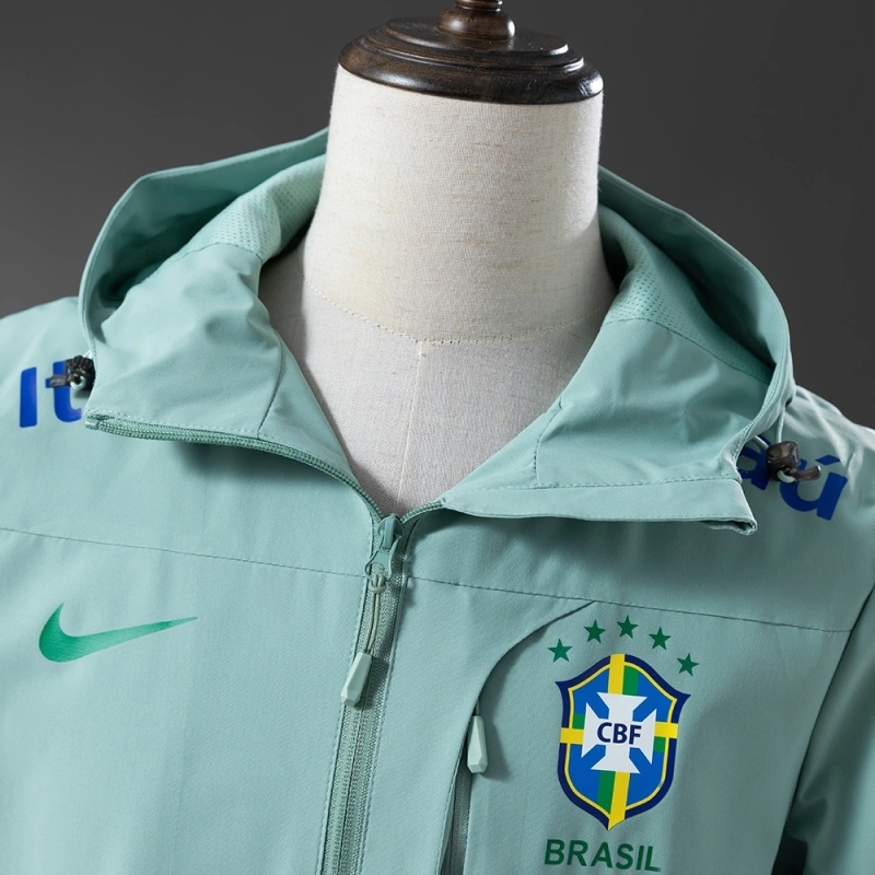 1998 Brazil Windbreaker Light Mint Green Jacket