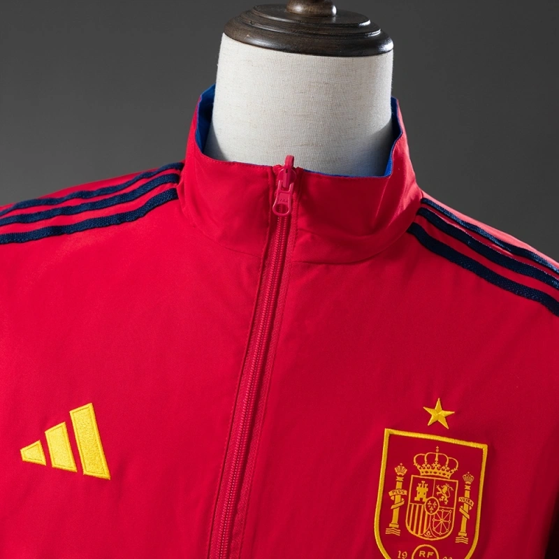 2026 Spain Reversible Jacket Windbreaker - Red & Blue