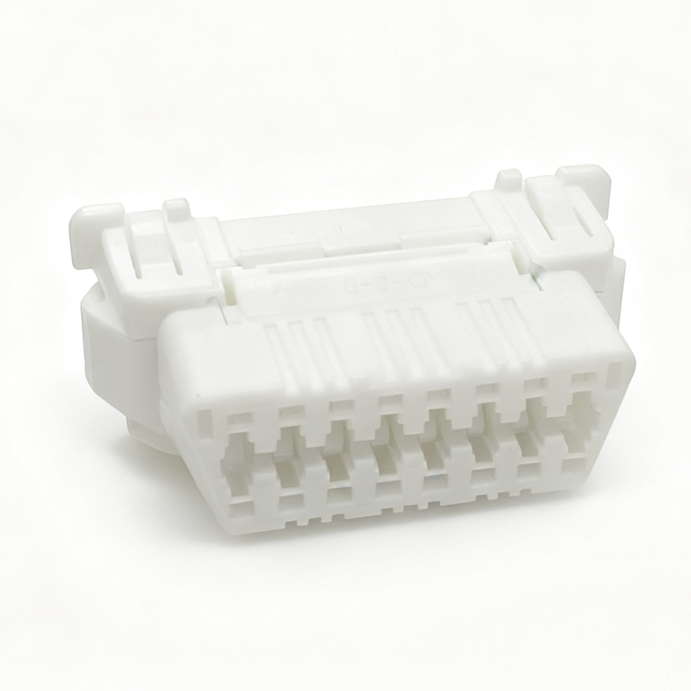 Custom SOAR 16 Pin/way Automotive Female Connector Auto OBD2 Diagnostic Connector-White,SHENZHEN SOAR TECHNOLOGY CO., LTD. ,SOAR 16 Pin/way Female Connector Auto OBD2 Diagnostic Connector-White
