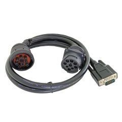OEM ODM Custom Automotive Wiring Harness SAE J1939 Eld Y Cable 9pin Male Female Connector to DB15 Male Connector Car Diagnostic Cable,SHENZHEN SOAR TECHNOLOGY CO., LTD. ,SAE J1939 Eld Y Cable 9pin Male Female to DB15 Male  Diagnostic Cable