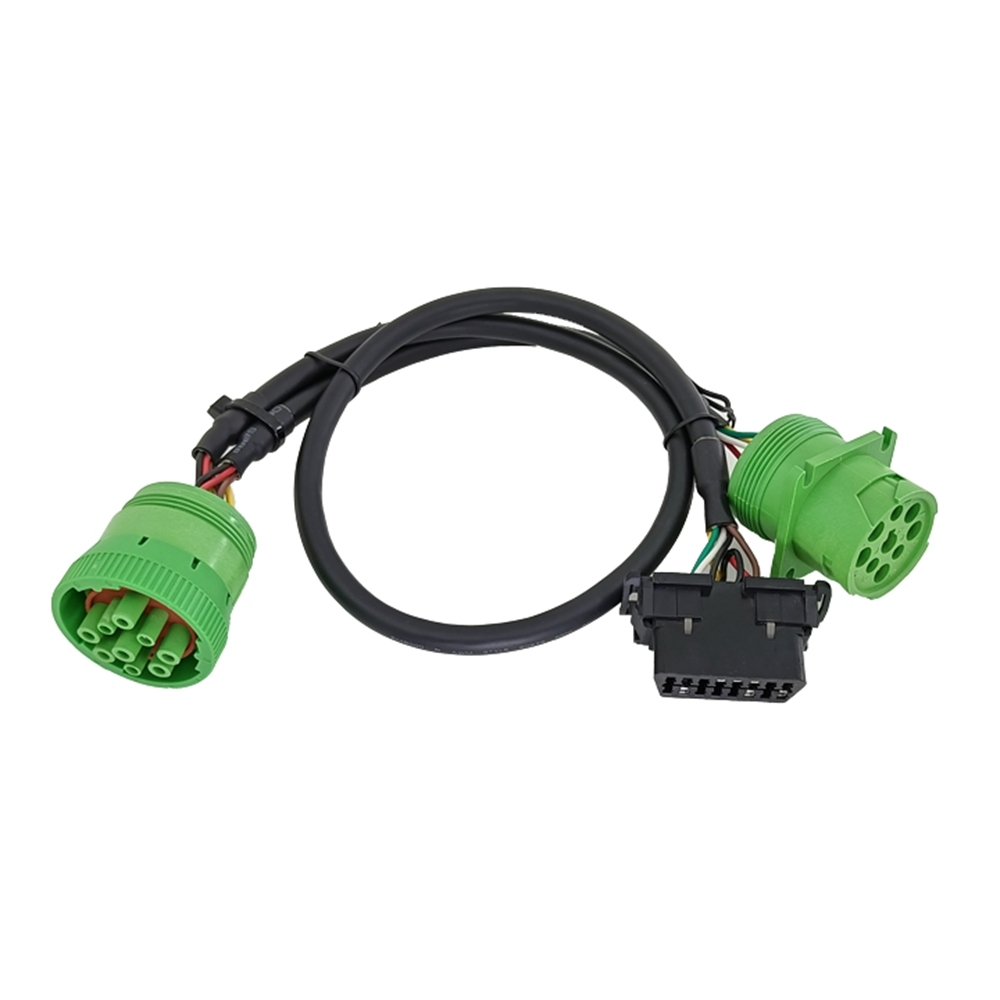 Custom Automotive Wiring Harness SAE J1939 Eld Y Cable 9Pin Male Female to OBD-II 16Pin Connector Cable Assembly Car Diagnostic Cable,SHENZHEN SOAR TECHNOLOGY CO., LTD. ,J1939 Eld Y Cable 9Pin Male Female to OBDII 16Pin Car Diagnostic Cable