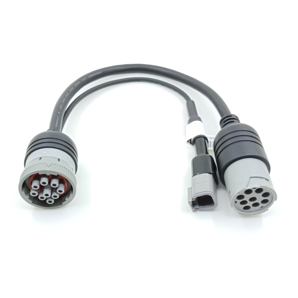 Custom Automotive Wiring Harness 9Pin J1939 Eld Y Cable 9pin Male Female Connector to DT 4Pin Adapter Cable,SHENZHEN SOAR TECHNOLOGY CO., LTD. ,J1939 Eld Y Cable 9pin Male Female Connector to DT 4Pin Adapter Cable