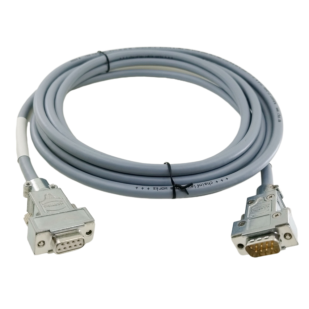 Custom Industrial Wiring Harness 9Pin D-SUB Connector DB9 Male to Female Connection Cable  High Flexibility Shielded HALL Cable 4M,SHENZHEN SOAR TECHNOLOGY CO., LTD. ,HDB15 Female to DB9 Female DB15 Male connector Cable Encoder Cable 
