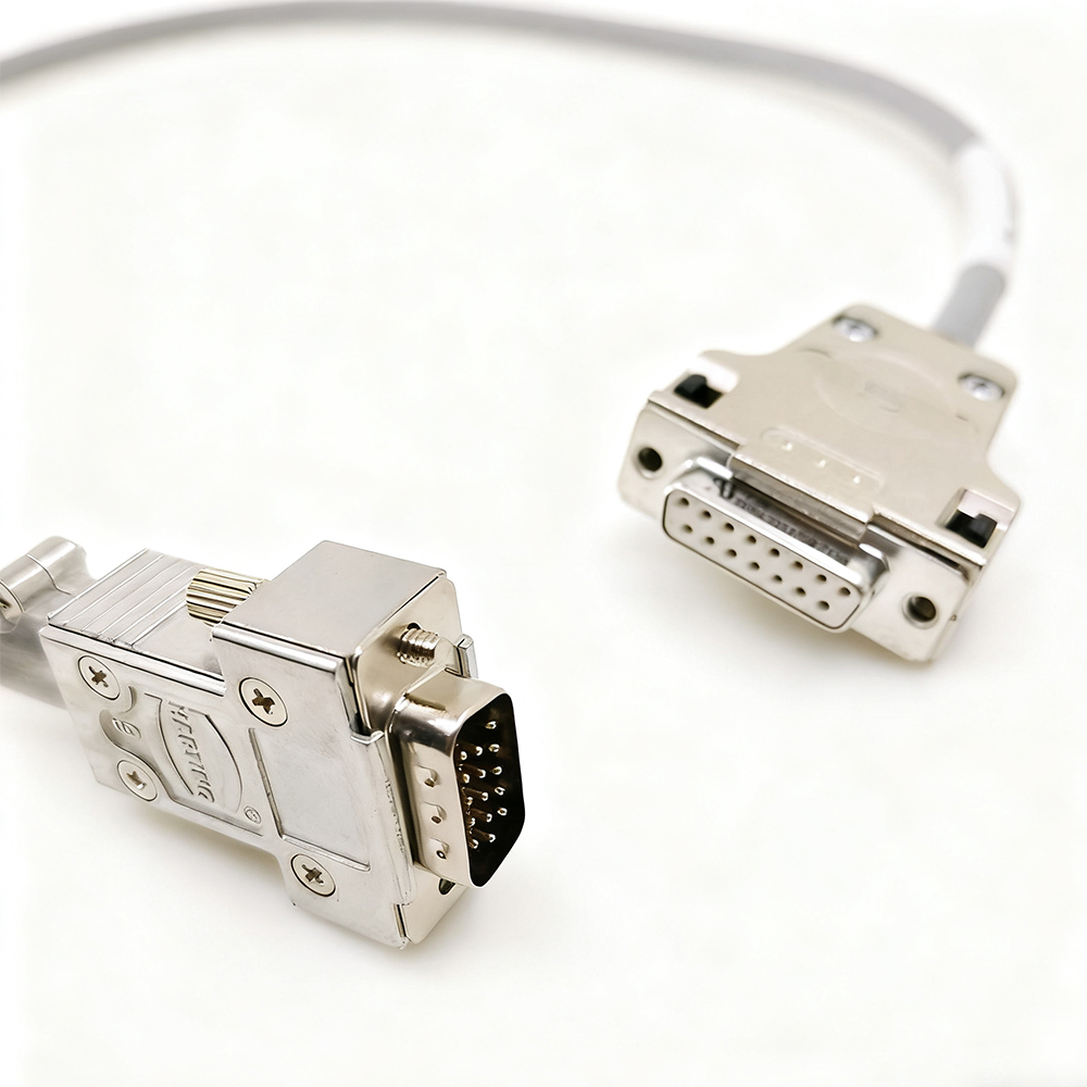 Custom Industrial Cable DB15 Female to DB15 Male Connector Cable 70cm Length High Flexibility Shielded Encoder Wire Harness,SHENZHEN SOAR TECHNOLOGY CO., LTD. ,DB15 Male to Female Connector Encoder Wire Harness Industrial Cable 
