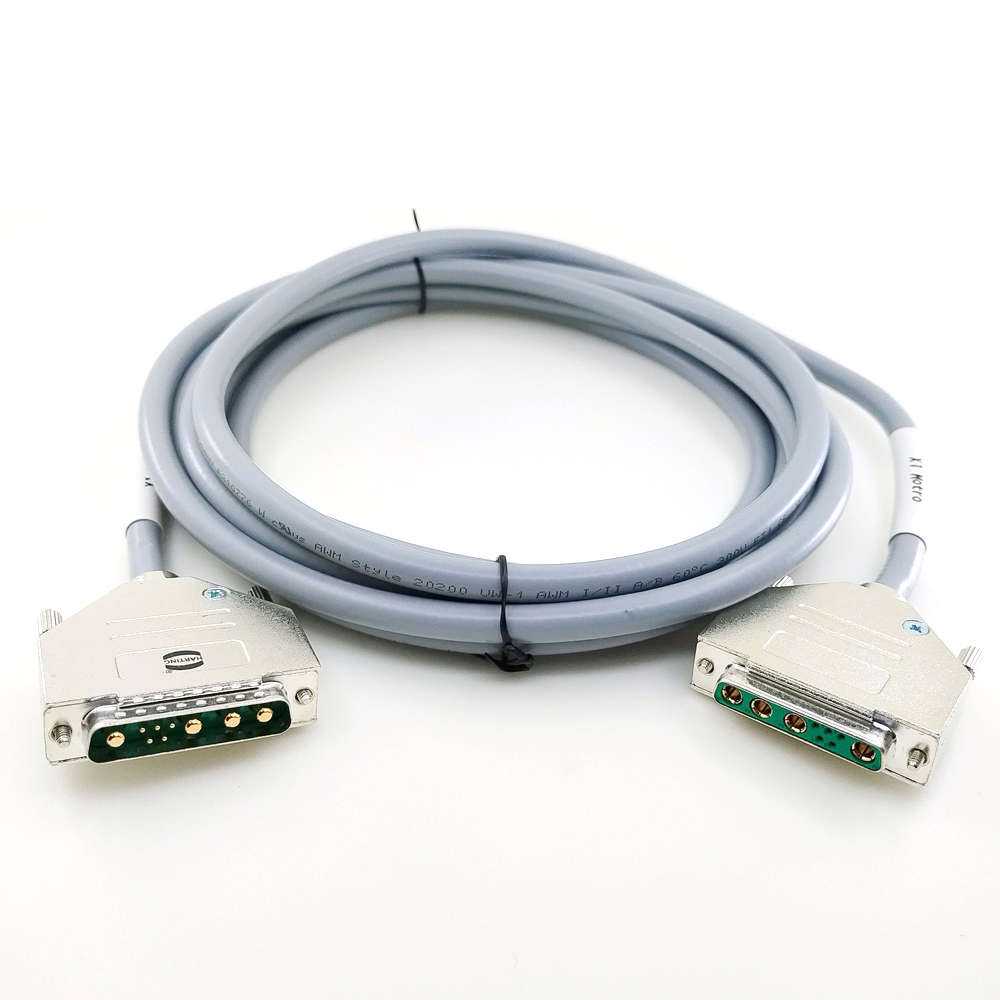Custom Industrial Wiring Harness DB9W4 Male to Female Connection Cable High Flexibility Shielded RST MOTOR Power Extension Cable,4M Length,SHENZHEN SOAR TECHNOLOGY CO., LTD. ,DB9W4 Male to Female RST MOTOR Power Extension Cable,4M Length