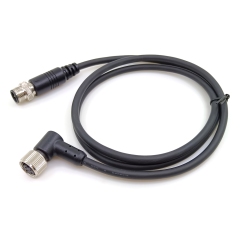 4Pin M12 Aviation Circular Connector Cable Male to 90° Angle Female,SHENZHEN SOAR TECHNOLOGY CO., LTD. ,4Pin M12 Aviation Circular Connector Cable Male to 90° Angle Female