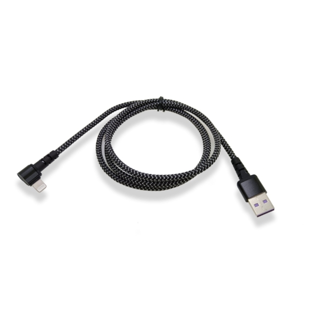 MFI Certified Nylon Braided USB to Lightning Right Angle Cable Fast Charging Cable for iPhone,SHENZHEN SOAR TECHNOLOGY CO., LTD. ,MFI Certified Nylon Braided USB to Lightning Right Angle Cable Fast Charging Cable for iPhone