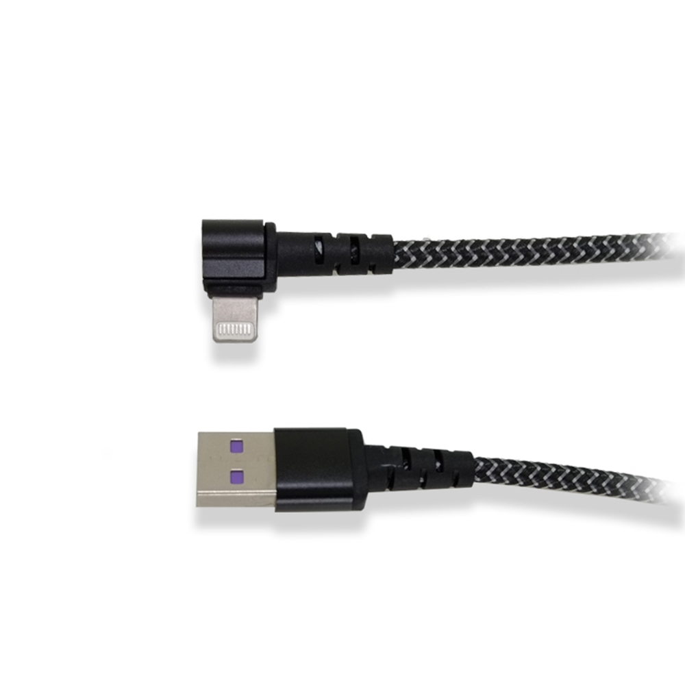 MFI Certified Nylon Braided USB to Lightning Right Angle Cable Fast Charging Cable for iPhone,SHENZHEN SOAR TECHNOLOGY CO., LTD. ,MFI Certified Nylon Braided USB to Lightning Right Angle Cable Fast Charging Cable for iPhone