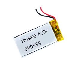 553040 lithium polymer rechargeable battery 3.7v 600mah li-po battery