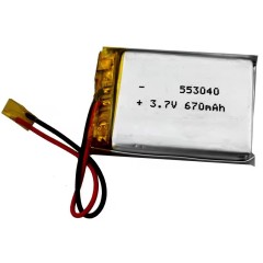 553040 lithium polymer rechargeable battery 3.7v 600mah li-po battery