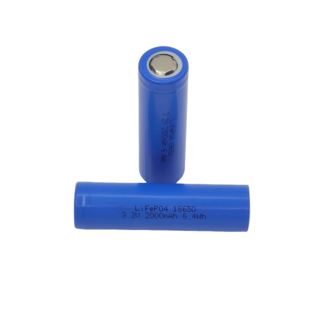 A-Grade Cylindrical LiFePO4 Cell 18650 3.2V 2000mAh