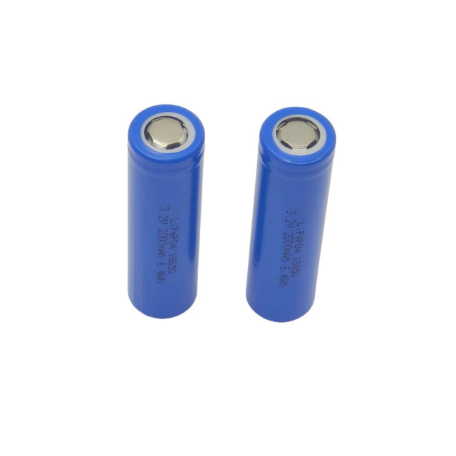 A-Grade Cylindrical LiFePO4 Cell 18650 3.2V 2000mAh