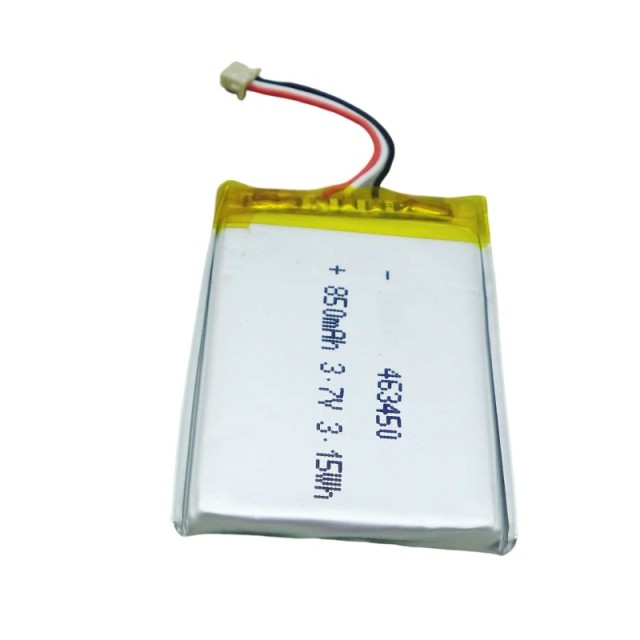 463450 850mAh 3.7V rechargeable lithium polymer battery for tracking device