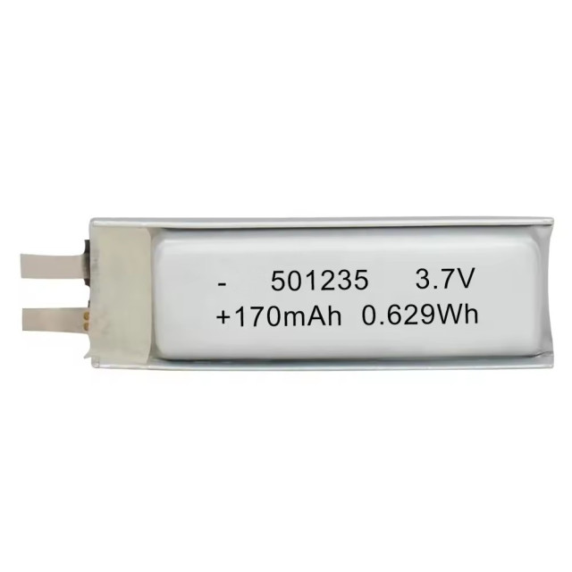 501235 3.7V 170mAh li-polymer battery for wearable sport bracelet