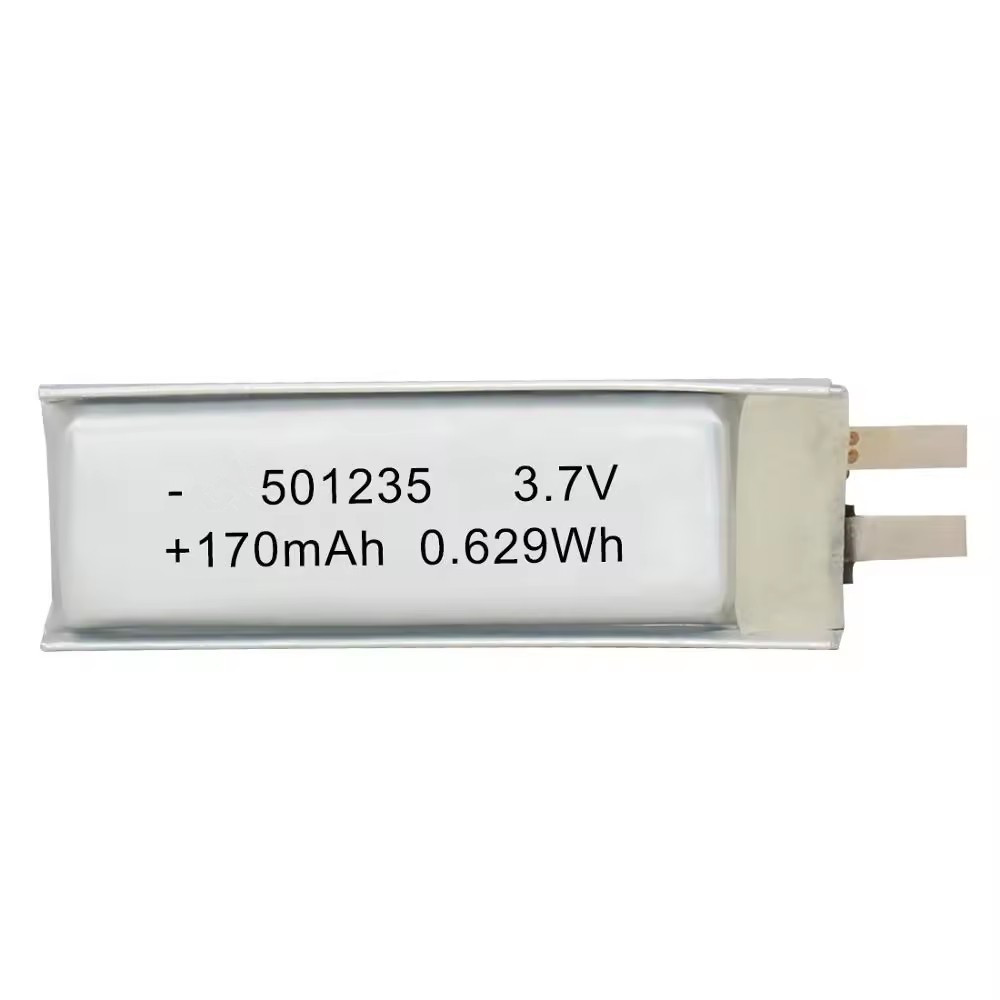 501235 3.7V 170mAh li-polymer battery for wearable sport bracelet