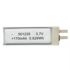 501235 3.7V 170mAh li-polymer battery for wearable sport bracelet