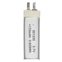 501235 3.7V 170mAh li-polymer battery for wearable sport bracelet