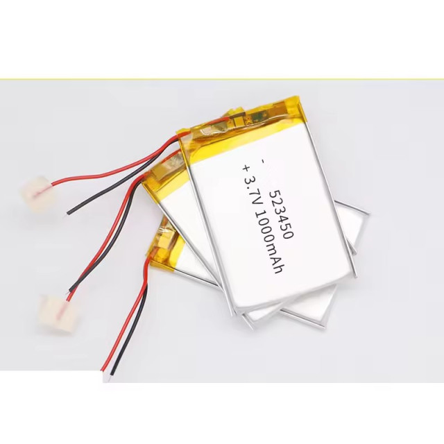 523450 3.7V 1000mAh li-polymer battery with UN38.3 IEC62133 certificate