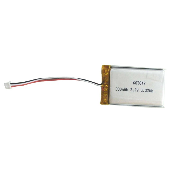 CE RoHS approved 3.7V 900mAh 603048 lithium polymer battery