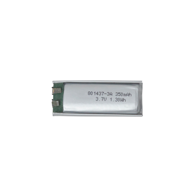 High-Rate Soft Pack Cell 3.7V 350mAh 801437 3A High-Current Lithium Battery for Atomizers