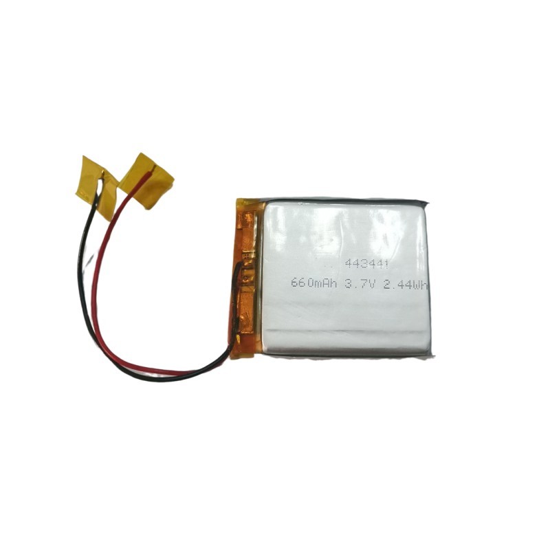 IEC62133 approved 443441 3.7V 660mAh li polymer battery 2.44wh lipo battery