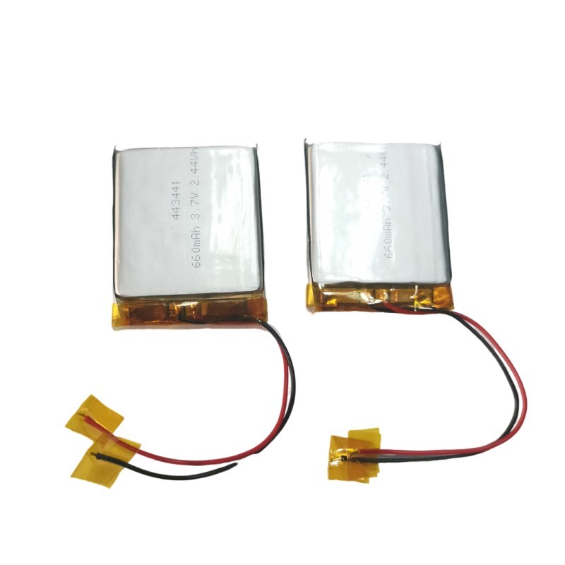 IEC62133 approved 443441 3.7V 660mAh li polymer battery 2.44wh lipo battery