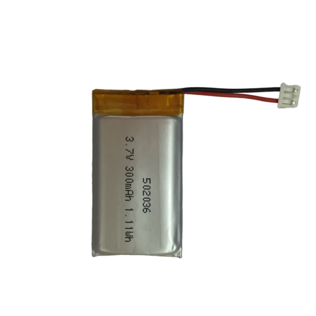 3.7V 300mAh 502036 Lipo rechargeable battery pack for wireless device