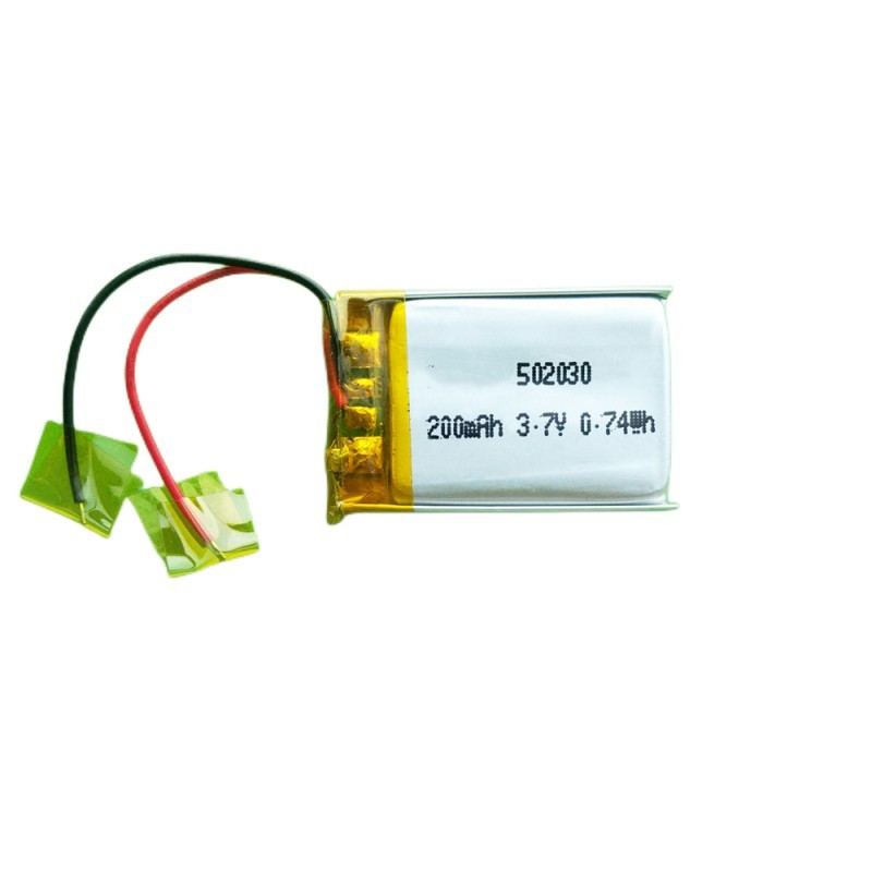 Small li-polymer battery 502030 200mAh 250mAh 3.7V rechargeable gps tracker battery