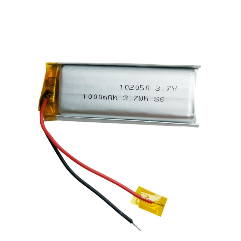 102050 3.7V 1000mAh li-polymer battery with UN38.3 IEC62133 certificate