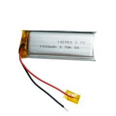 102050 3.7V 1000mAh li-polymer battery with UN38.3 IEC62133 certificate