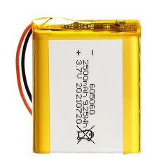 605060 3.7V 2500mAh rechargeable li-polymer battery marine gps tracker battery