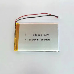 High-Capacity 505070 3.7V 2500mAh Li-ion Polymer Rechargeable Battery