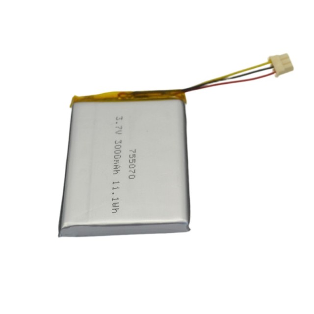 Rechargeable lithium polymer battery 3.7V 3000mAh LP755070 for mobile projector