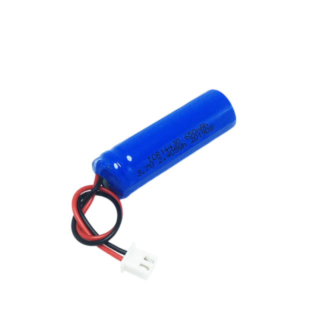14430 3.7V 650mAh Lithium Ion Battery with PCM