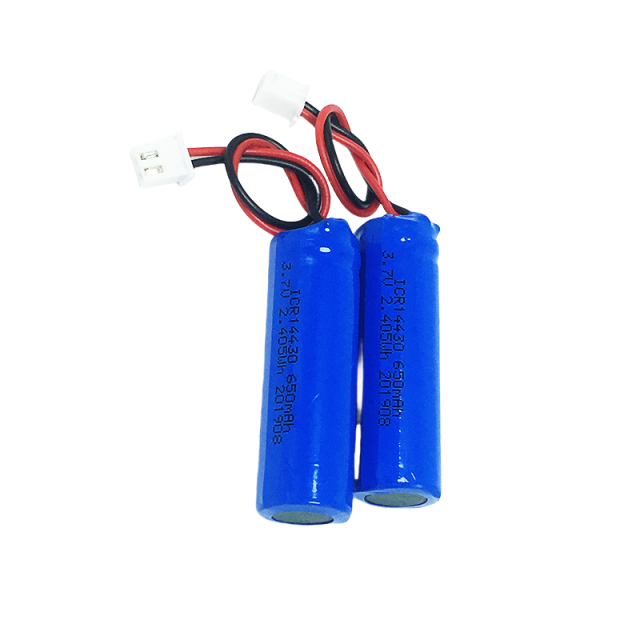 14430 3.7V 650mAh Lithium Ion Battery with PCM