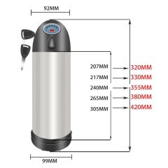 36V 10.4Ah Water Bottle Ebike Battery Pack