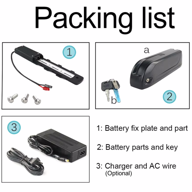 36V 17.5Ah Hailong 1 Ebike Li-Ion Battery Pack